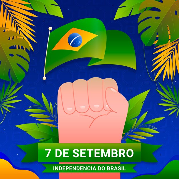 Gradient illustration for brazilian independence day celebration