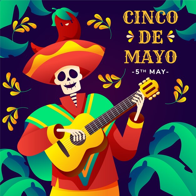 gradient illustration for cinco de mayo celebration