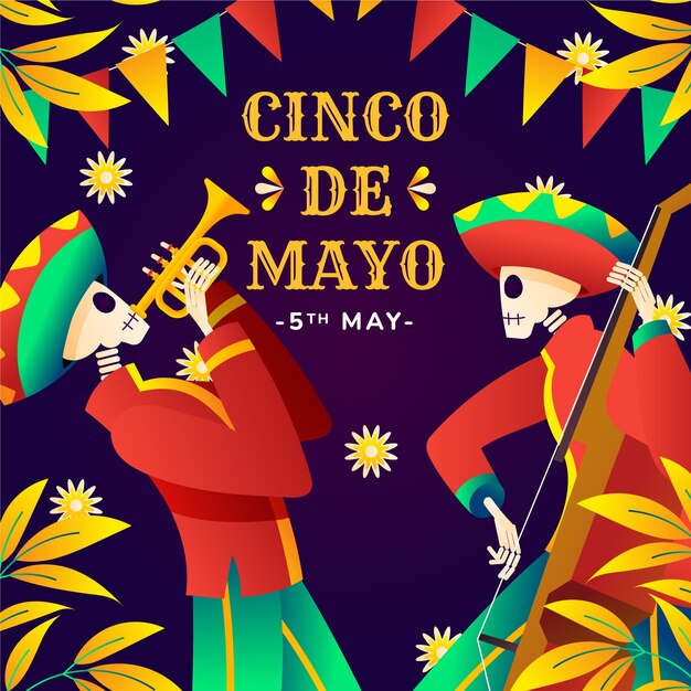 gradient illustration for cinco de mayo celebration