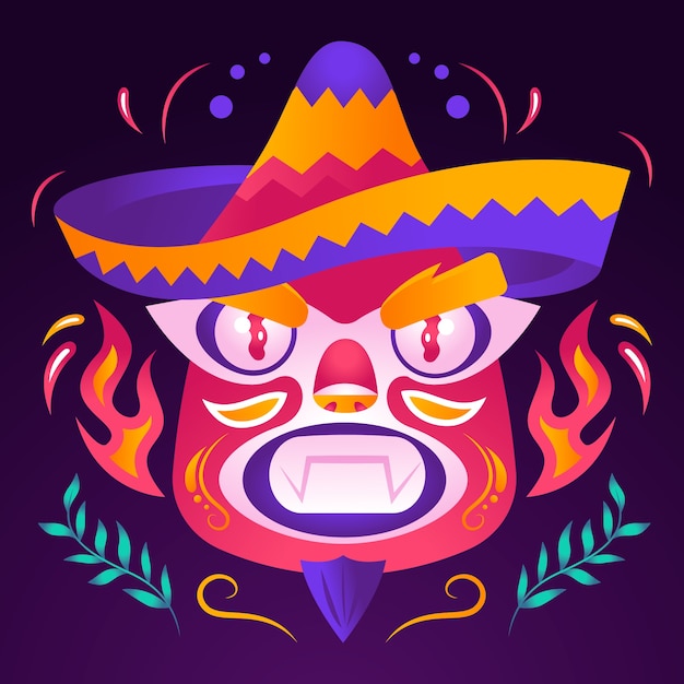 Gradient illustration for cinco de mayo celebration