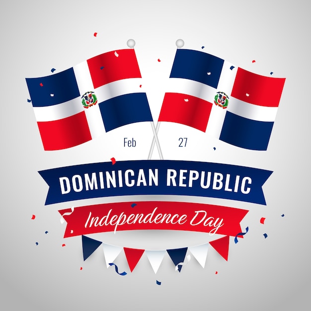 Gradient illustration for dominican republic independence day