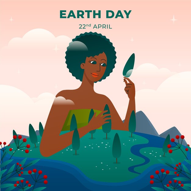 Gradient illustration for earth day celebration