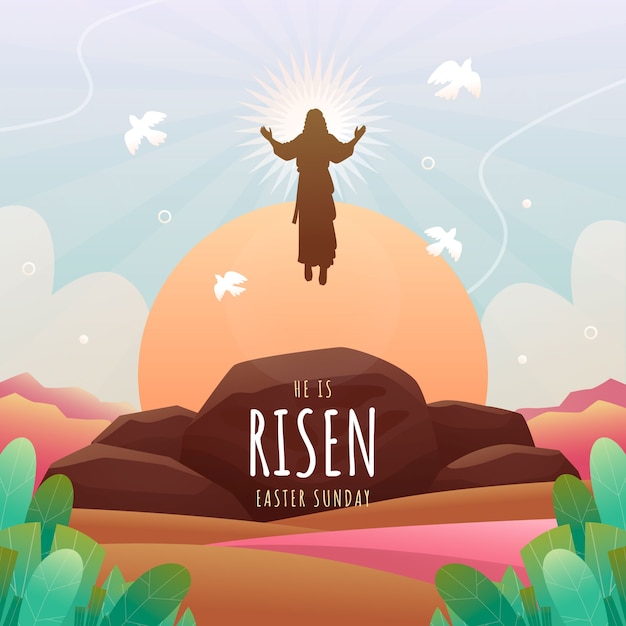 Free vector gradient illustration for easter holiday