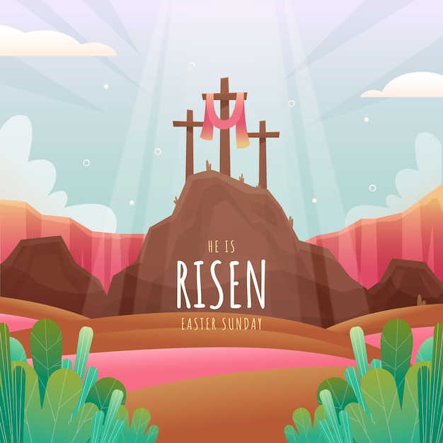 Free vector gradient illustration for easter holiday