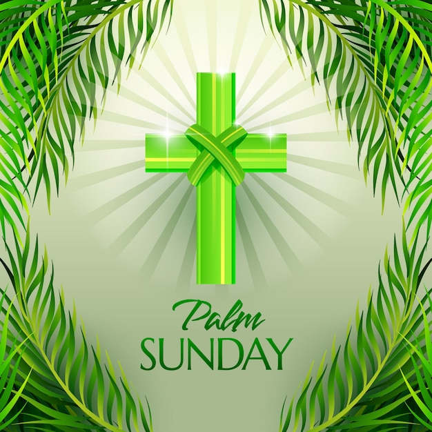 Бесплатное векторное изображение Градиентная иллюстрация для пальмового воскресенья.