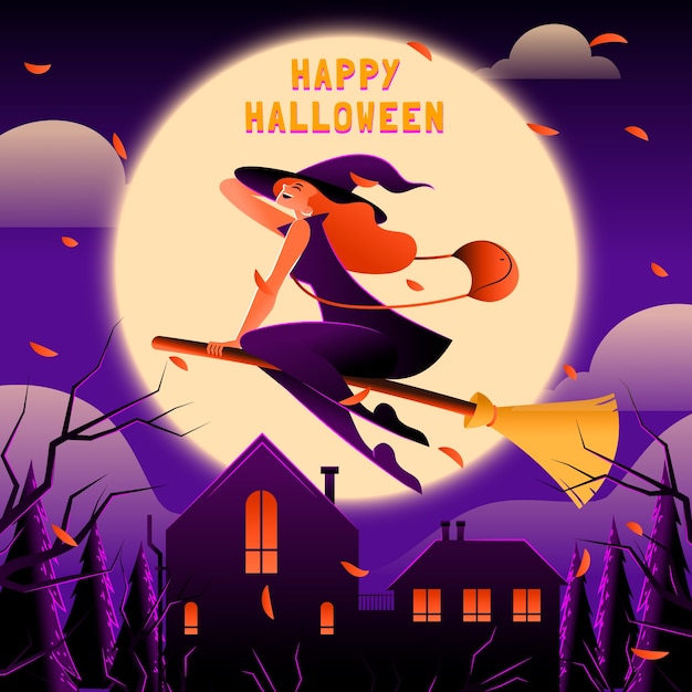 Gradient illustration for halloween season