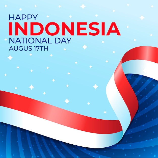 Gradient illustration for indonesia independence day celebration