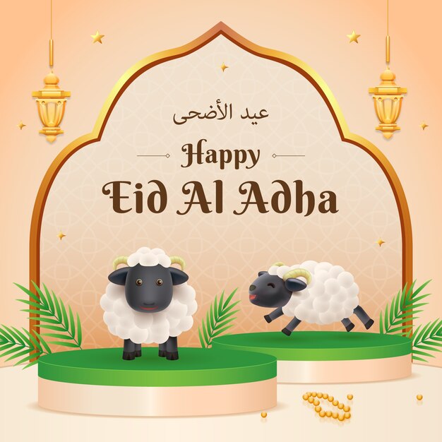 Gradient illustration for islamic eid al-adha celebration