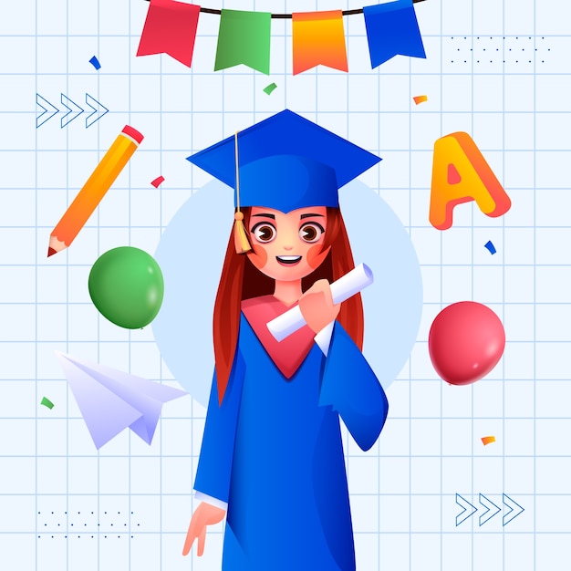 Free vector gradient illustration for knowledge day celebration