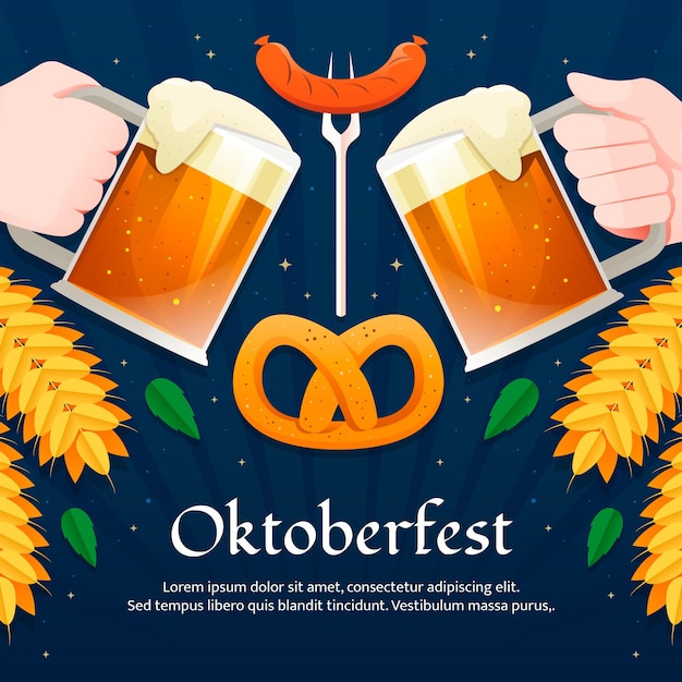 Gradient illustration for oktoberfest festival