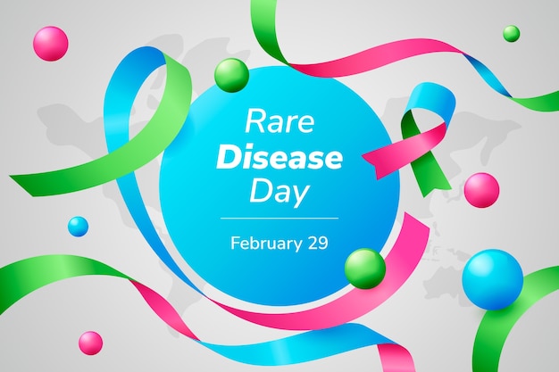 Free vector gradient illustration for rare disease day awareness