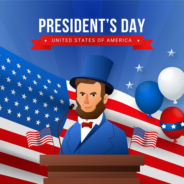 Иллюстрация градиента для дня президента США