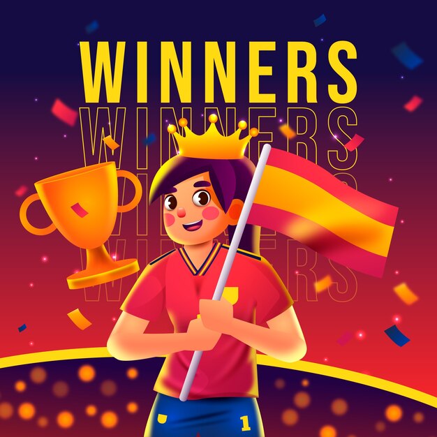 Free Vector Gradient illustration for women's soccer world cup with