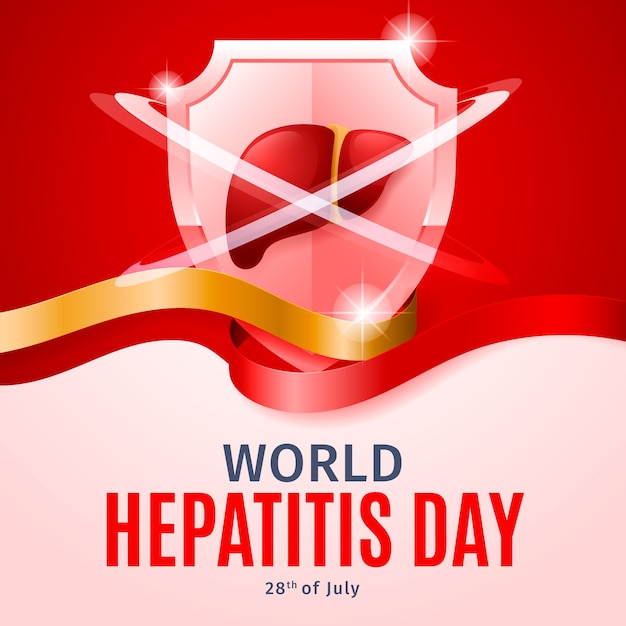 Free vector gradient illustration for world hepatitis day awareness