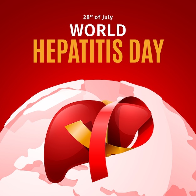 Free vector gradient illustration for world hepatitis day awareness