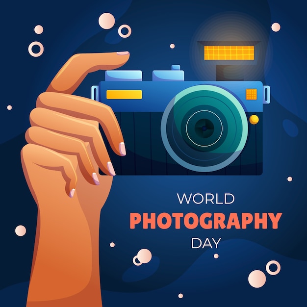 Gradient illustration for world photography day