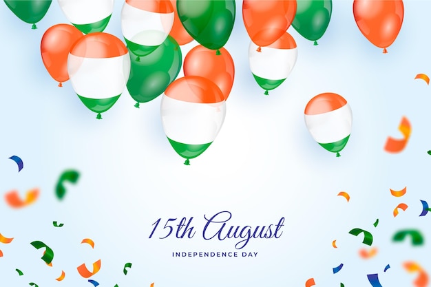 Gradient india independence day illustration