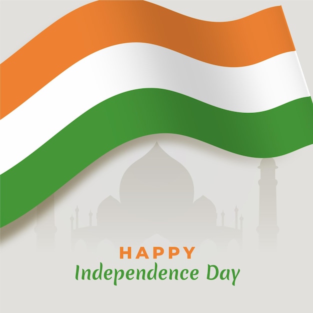 Free vector gradient india independence day illustration