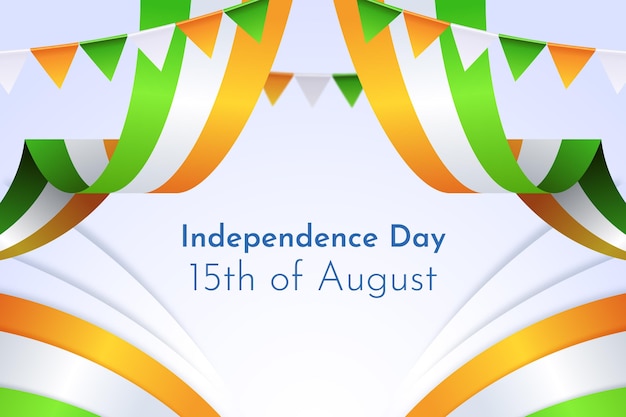 Gradient india independence day illustration