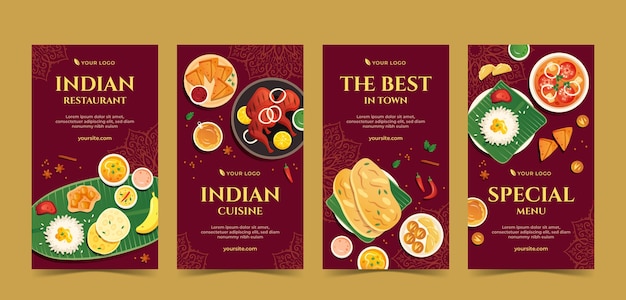 Истории instagram ресторана индийской кухни Gradient