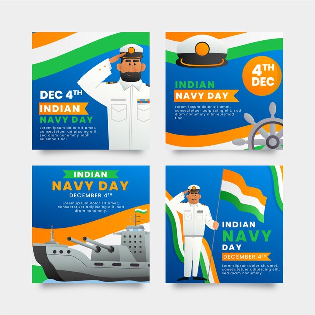 Коллекция постов в instagram на день военно-морского флота Индии