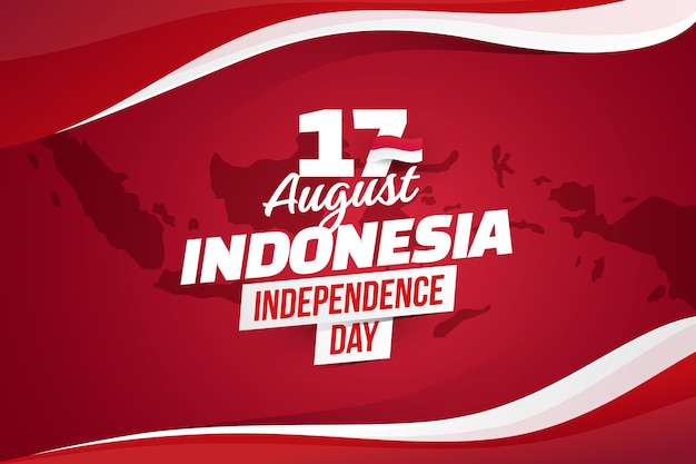 Градиент день независимости индонезии фон