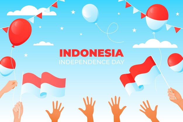 勾配インドネシア独立日の背景
