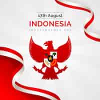 Free vector gradient indonesia independence day illustration