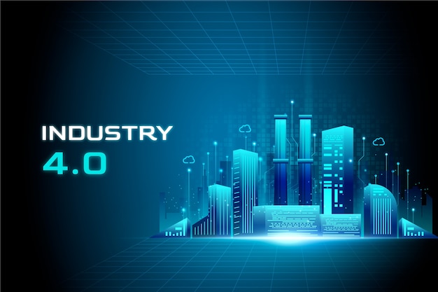 Gradient industry 4.0 background