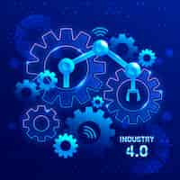 Free vector gradient industry 4.0 illustration