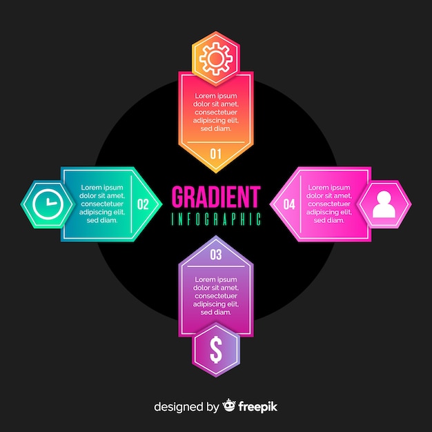 Gradient infographic background