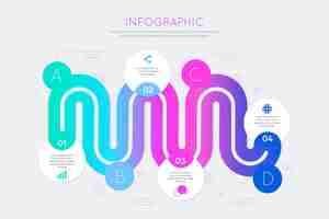 無料ベクター グラデーションインフォグラフィックコレクションコンセプト