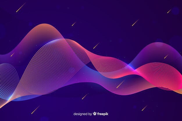 Gradient infographic colorful waves