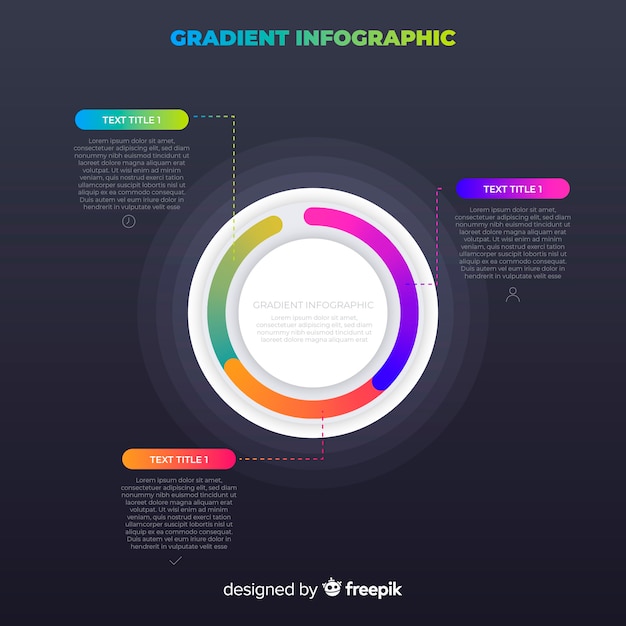 Concetto di infografica sfumata