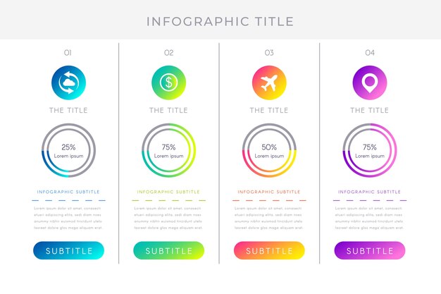 Gradient infographic concept