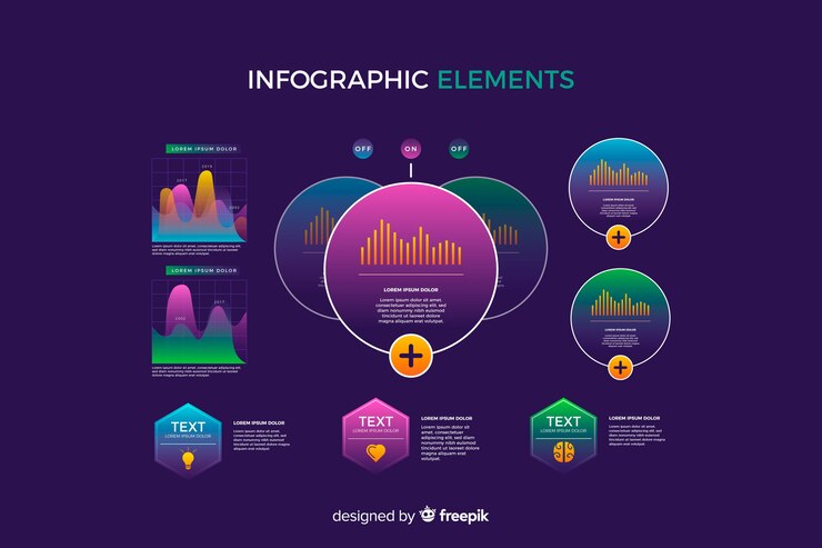 Free Vector gradient infographic element collection