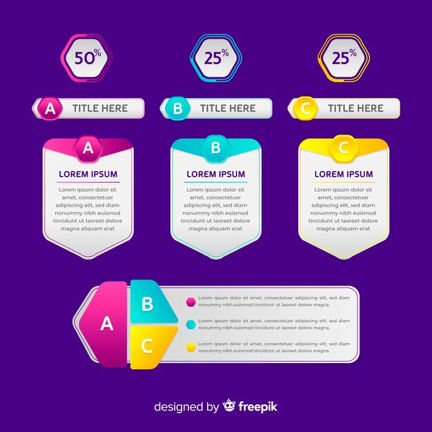 그라디언트 infographic 요소