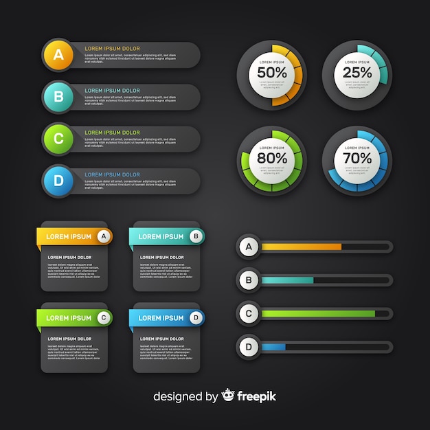 그라디언트 infographic 요소