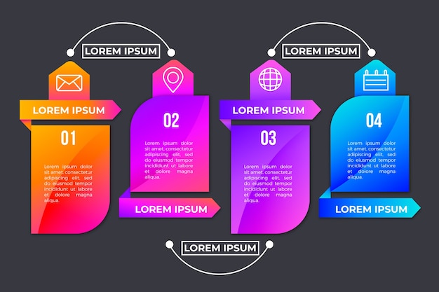 Free vector gradient infographic evolution concept