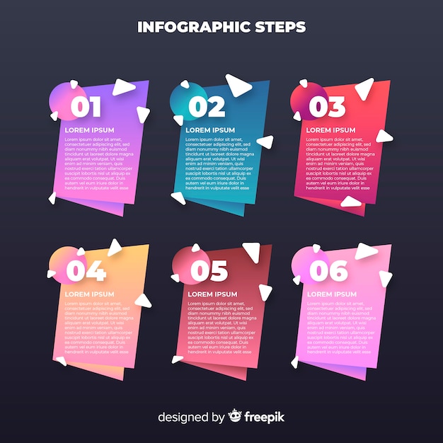 Gradi di infografica gradiente