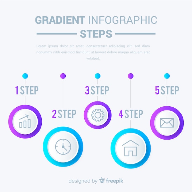 Vettore gratuito timeline infografica sfumatura