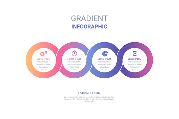 단계 그라디언트 infographic