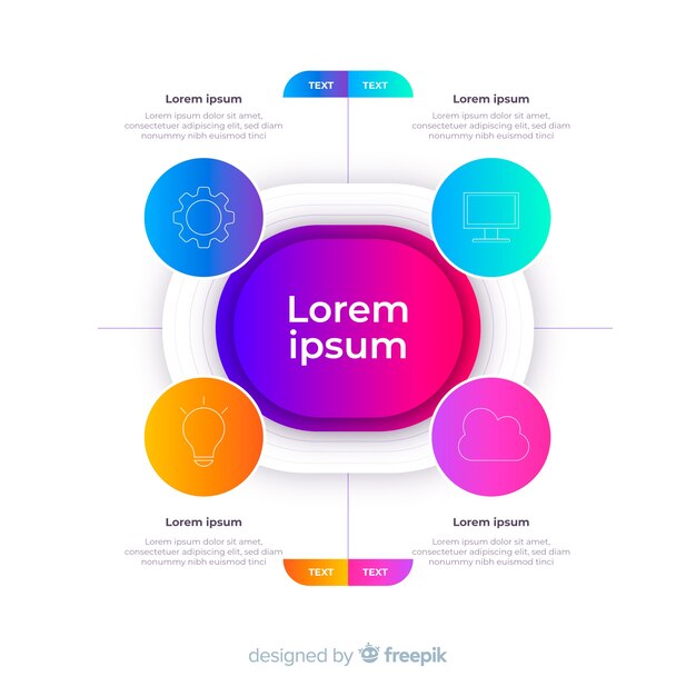 Gradient infographic