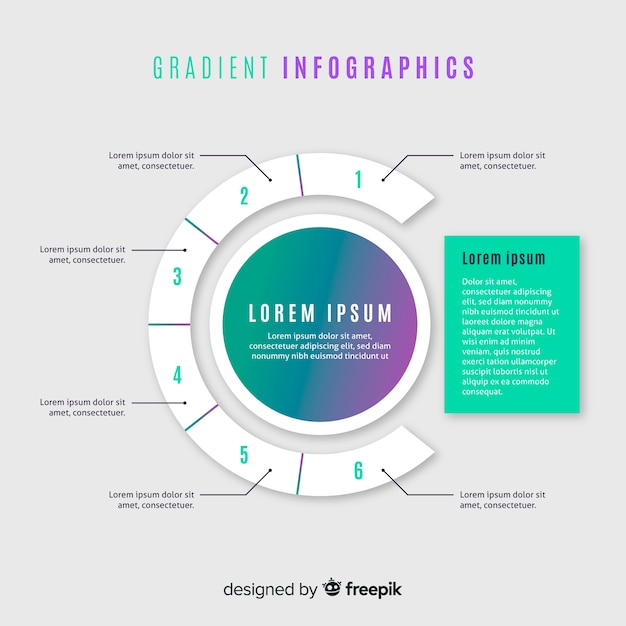 Free vector gradient infographic