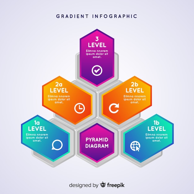 Vettore gratuito gradiente infografica