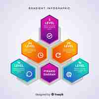 무료 벡터 그라디언트 infographic
