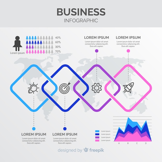 Vettore gratuito gradiente infografica