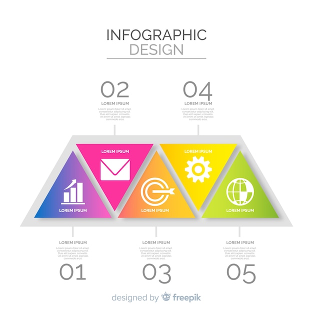 Vettore gratuito gradiente infografica