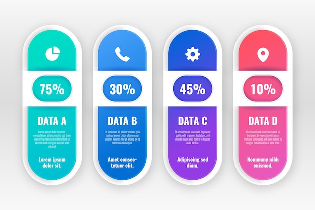 Gradient infographic