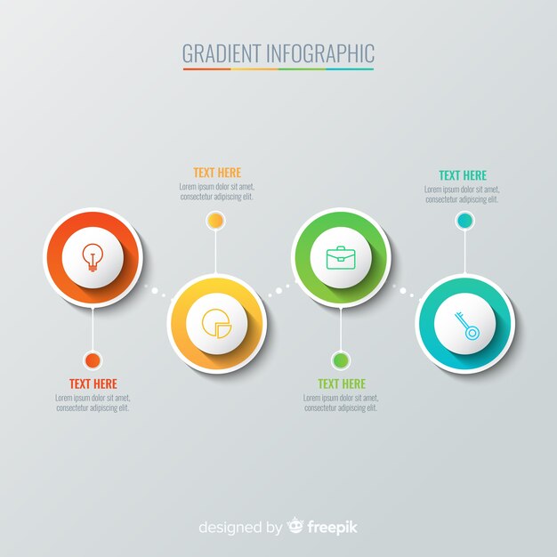 Gradient infographic 